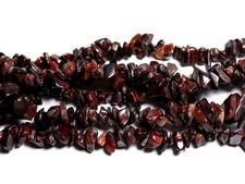 Fil 89cm 320pc environ - Perles Pierre Rocailles Chips Oeil de Taureau Tigre rou