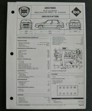 Fiche technique automobile LANCIA DELTA HF Turbo
