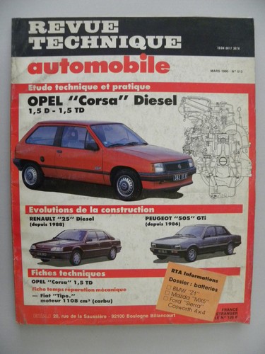 Revue technique automobile rta - automobile,