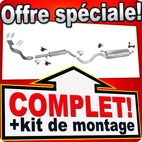 Ligne pot échappement - pot, pour