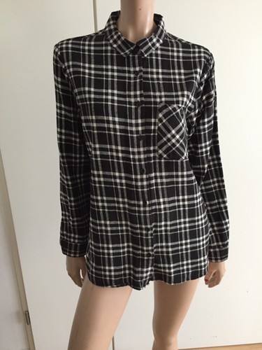 Chemise carreaux noir blanc - à,