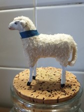 Ancien Santon Creche Noel Putz Devineau Mouton  Patte Allumette Taille 5 7,5cm