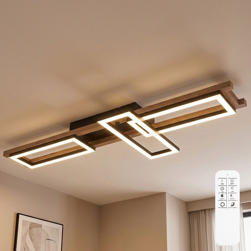 Plafonnier lampe bois led - plafonnier,