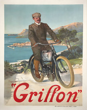 Affiche publicitaire moto