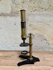 microscope ancien en laiton et