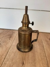 ancienne lampe pigeon a huile sans verre laiton 18cm