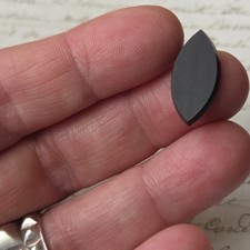 Quartz Noir Navette pour Intaille Bijou 20 mm x 9 mm Héraldique