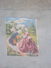 CANEVAS FINI SCENE ROMANTIQUE SCENE GALANTE ANCIENNE
