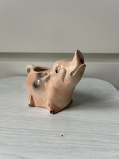 Ancien Pot à lait en forme de cochon estampillé ME Foreign Pig Jug