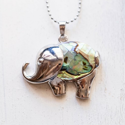 Pendentif éléphant abalone - Éléphant,