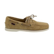 Sebago Docksides, Cuir Velours, Beige Camel, Hommes 7111PTW-906
