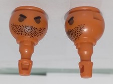 PLAYMOBIL X2 TÊTES BRUNES