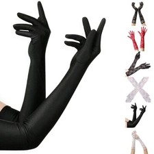 Gants femme élégants manches longues en dentelle et maille glamour mode marié