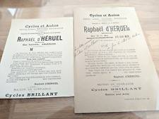 Publicités  Vélos Cycles D'HERUEL Luc sur Mer Argences 1930