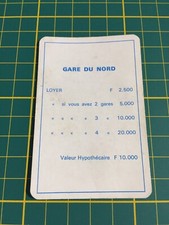 Carte Gare du Nord pièce