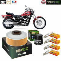 Pack Révision Filtre à Huile /Air Bougie Kawasaki VN800 A1-A8 Vulcan 1995-2002