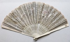 éventail 19e siècle soie