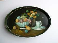 Plateau Peint à l'Huile