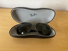 RAY-BAN - Lunettes De Soleil - Monture En Métal Grise - Verres Verts - Avec Étui