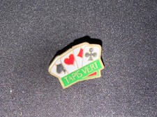 (V1) PINS BADGE ENAMEL VINTAGE COLLECTION FDJ POKER TAPIS VERT 4 CARTES