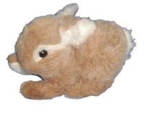 Doudou Peluche LAPIN marron