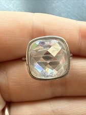 Ancienne Bague En Argent Massif 925 Jonc Alliance Anneaux Créateur AGATHA