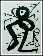Joan MIRO : bois original VIII, Lithographie originale 1984