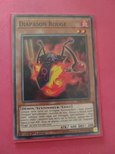 Diapason rouge carte - rouge, yu-gi-oh