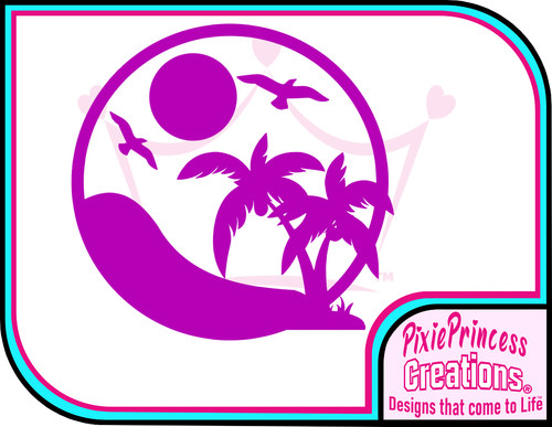 Plage tropical vinyle - a,