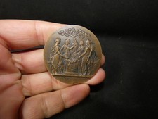 Médaille en bronze signée F. Depaulis Saint Louis 1904 America welcomes  oc40