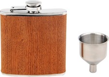 Jeu de Ballon Hanche Nature Holzdesign Inox Avec Entonnoir / 6 Once (177,45 ML)