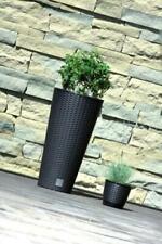 Jardinière pot de fleurs en rotin 38 cm + doublure intérieur/extérieur ANTHRA (DRTUS200)