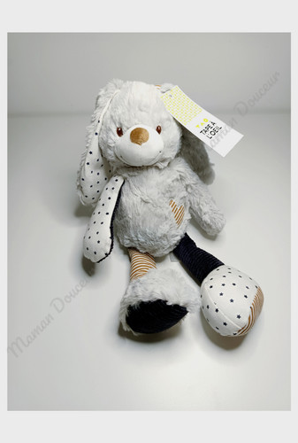 Peluche doudou lapin gris - peluche/doudou,