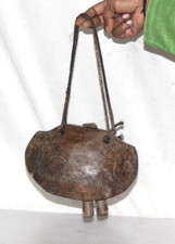 Antique en Bois Rural Ferme Animaux Suspendu Cloche Original Ancien Main