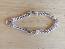 Ancien Bracelet Chaine En Argent poinçonnée 925 superbe vintage 14 g