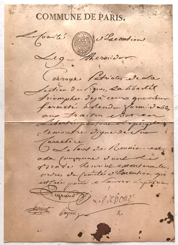 Fac similé une lettre de - fac-similé, d’une