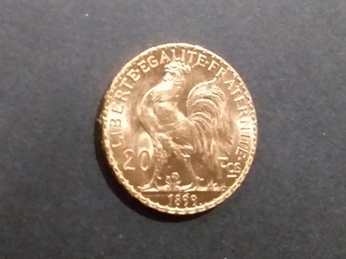 Francs coq or 1899 - francs, .