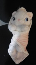 doudou peluche chat Marie Les aristochats + couverture rose blanc DISNEY