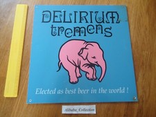 PLAQUE PLASTIQUE DELIRIUM TREMENS BIERE BELGE BEER BELGIQUE ELEPHANT  33*33cm