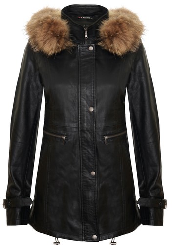 Veste femme cuir noir - en,