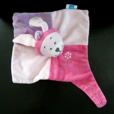 Doudou plat tex - doudou, rose