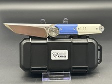 Couteau Stedemon NOC DG23 Lame Tanto Acier 440C Manche Blue/White STEDG2303