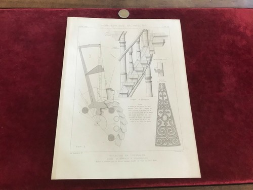 Gravure ancienne architecte - ancienne,