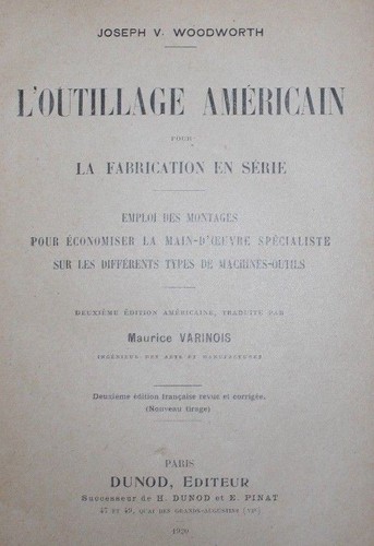 Woodworth l outillage - -, l'outillage