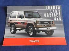 catalogue depliant toyota land cruiser 4X4  chassis court 1985