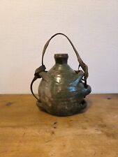 Ancienne gourde terre cuite vernissée XIXe Pays d'Auge