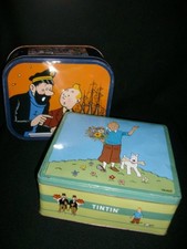 2 boites Tintin en métal