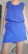 Robe habillée courte bleue