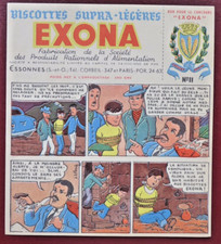 BUVARD - BISCOTTES EXONA - N° 11 - VOITURE, KIDNAPPING- ILLUSTRATEUR J.L. PESCH