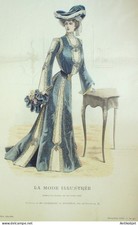 Gravure Mode illustree 1902 #